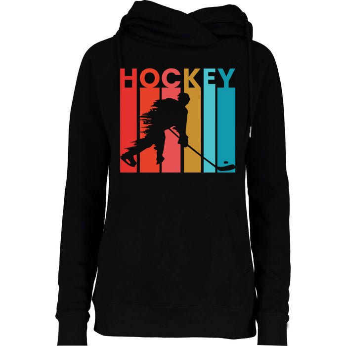 Retro Poster Hockey Lovers Womens Funnel Neck Pullover Hood