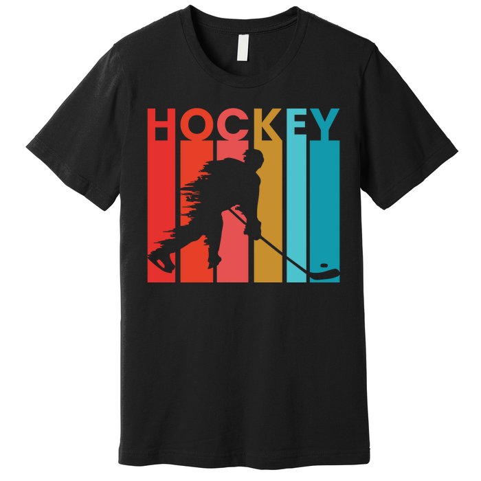 Retro Poster Hockey Lovers Premium T-Shirt