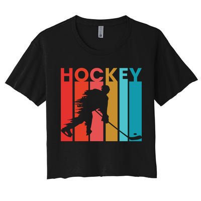 Retro Poster Hockey Lovers Crop Top