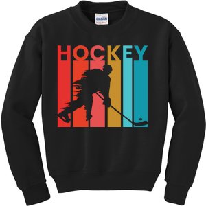 Retro Poster Hockey Lovers Kids Sweatshirt