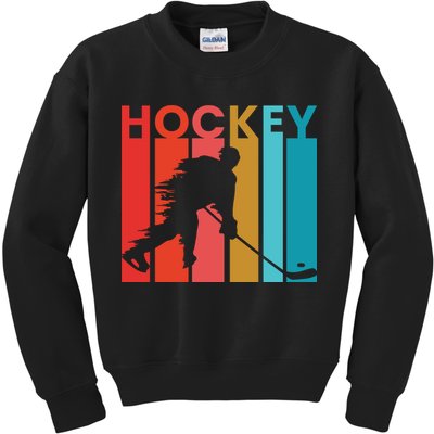 Retro Poster Hockey Lovers Kids Sweatshirt