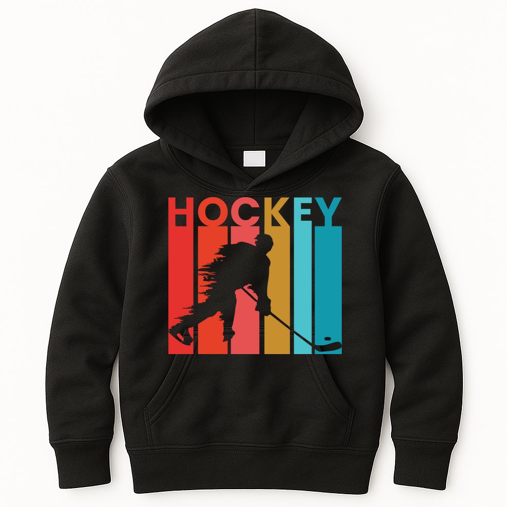 Retro Poster Hockey Lovers Kids Hoodie