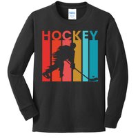 Retro Poster Hockey Lovers Kids Long Sleeve Shirt