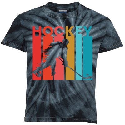 Retro Poster Hockey Lovers Kids Tie-Dye T-Shirt