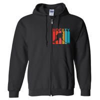 Retro Poster Hockey Lovers Full Zip Hoodie