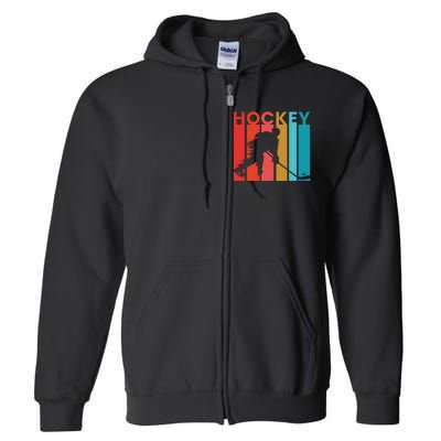 Retro Poster Hockey Lovers Full Zip Hoodie