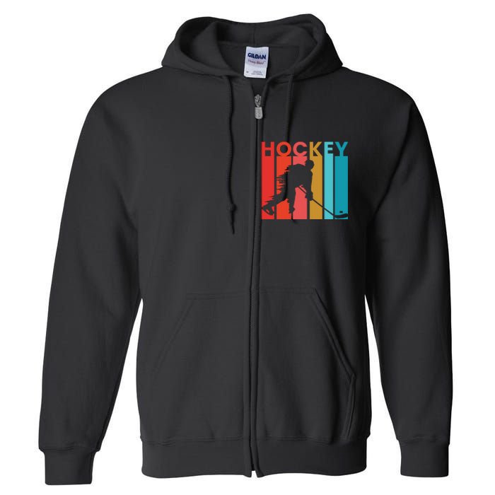 Retro Poster Hockey Lovers Full Zip Hoodie