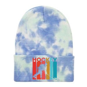 Retro Poster Hockey Lovers Tie Dye 12in Knit Beanie