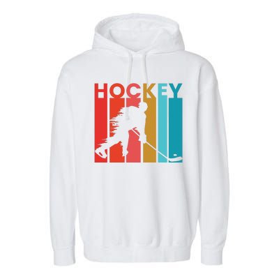 Retro Poster Hockey Lovers Garment-Dyed Fleece Hoodie