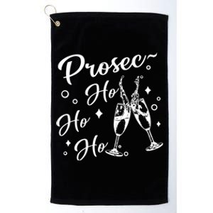 Retro Prosec Ho Ho Ho Funny Presecco Christmas Vacation Cute Gift Platinum Collection Golf Towel