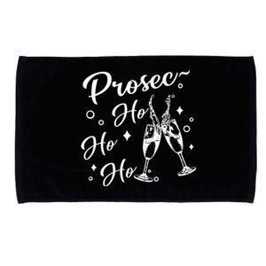 Retro Prosec Ho Ho Ho Funny Presecco Christmas Vacation Cute Gift Microfiber Hand Towel