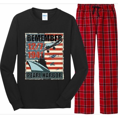 Remember Pearl Harbor Remembrance Day December 7th 1941 Long Sleeve Pajama Set