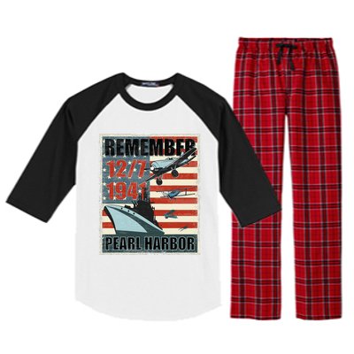 Remember Pearl Harbor Remembrance Day December 7th 1941 Raglan Sleeve Pajama Set