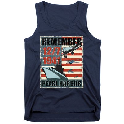 Remember Pearl Harbor Remembrance Day December 7th 1941 Tank Top