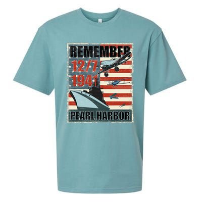 Remember Pearl Harbor Remembrance Day December 7th 1941 Sueded Cloud Jersey T-Shirt