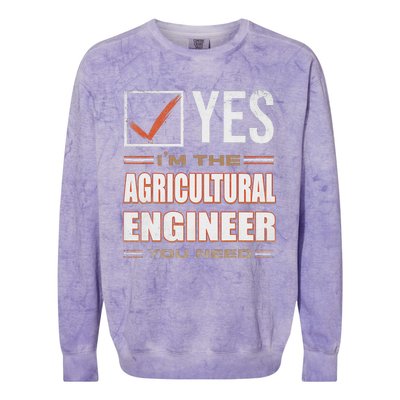 Retro Profession IM The Agricultural Engineer Colorblast Crewneck Sweatshirt