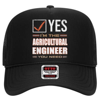 Retro Profession IM The Agricultural Engineer High Crown Mesh Back Trucker Hat