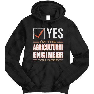 Retro Profession IM The Agricultural Engineer Tie Dye Hoodie