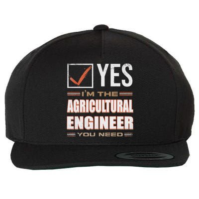 Retro Profession IM The Agricultural Engineer Wool Snapback Cap