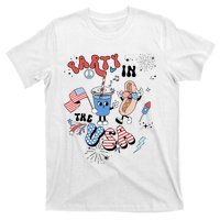 Retro Party In The USA Flag Groovy 4th Of July Patriotic T-Shirt