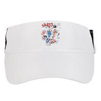 Retro Party In The USA Flag Groovy 4th Of July Patriotic Adult Drive Performance Visor