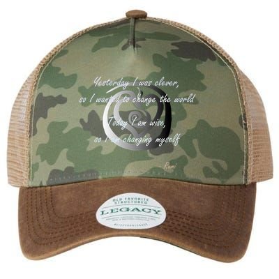Rumi Poet Inspiring Quote Full Of Wisdom And Mysticism Legacy Tie Dye Trucker Hat