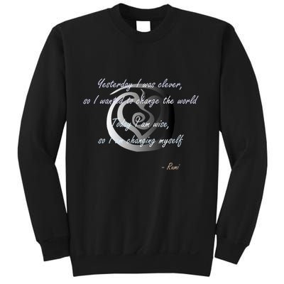 Rumi Poet Inspiring Quote Full Of Wisdom And Mysticism Sweatshirt