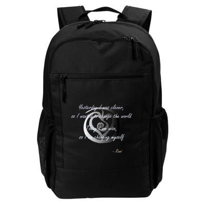 Rumi Poet Inspiring Quote Full Of Wisdom And Mysticism Backpack