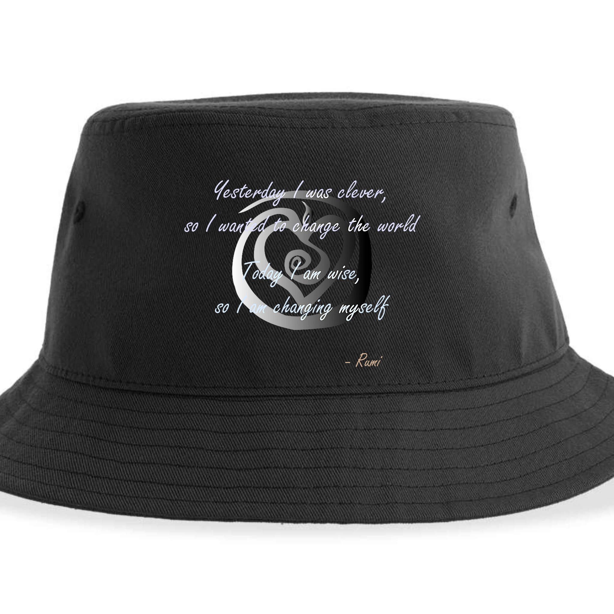 Rumi Poet Inspiring Quote Full Of Wisdom And Mysticism Sustainable Bucket Hat
