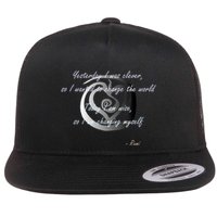 Rumi Poet Inspiring Quote Full Of Wisdom And Mysticism Flat Bill Trucker Hat