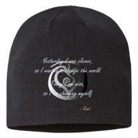 Rumi Poet Inspiring Quote Full Of Wisdom And Mysticism Sustainable Beanie