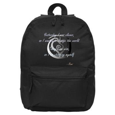 Rumi Poet Inspiring Quote Full Of Wisdom And Mysticism 16 in Basic Backpack