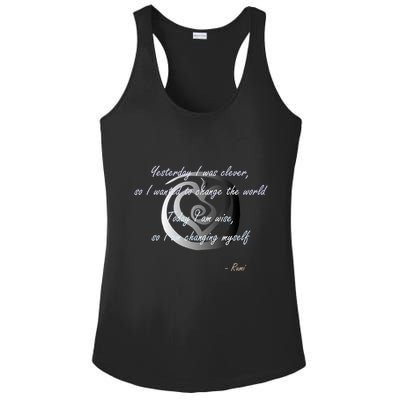 Rumi Poet Inspiring Quote Full Of Wisdom And Mysticism Ladies PosiCharge Competitor Racerback Tank