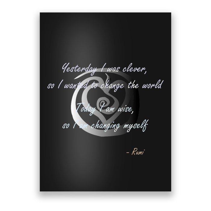 Rumi Poet Inspiring Quote Full Of Wisdom And Mysticism Poster