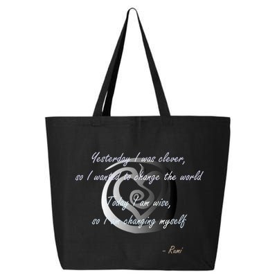 Rumi Poet Inspiring Quote Full Of Wisdom And Mysticism 25L Jumbo Tote