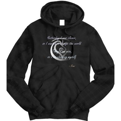 Rumi Poet Inspiring Quote Full Of Wisdom And Mysticism Tie Dye Hoodie