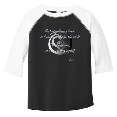 Rumi Poet Inspiring Quote Full Of Wisdom And Mysticism Toddler Fine Jersey T-Shirt