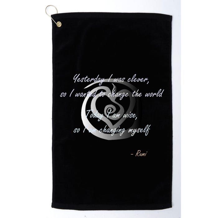 Rumi Poet Inspiring Quote Full Of Wisdom And Mysticism Golf Towel