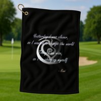Rumi Poet Inspiring Quote Full Of Wisdom And Mysticism Golf Towel