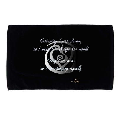 Rumi Poet Inspiring Quote Full Of Wisdom And Mysticism Microfiber Hand Towel