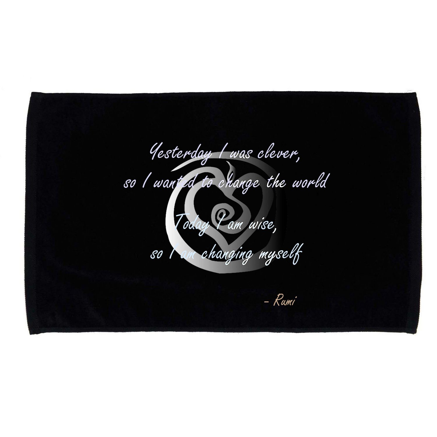 Rumi Poet Inspiring Quote Full Of Wisdom And Mysticism Microfiber Hand Towel