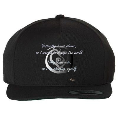 Rumi Poet Inspiring Quote Full Of Wisdom And Mysticism Wool Snapback Cap