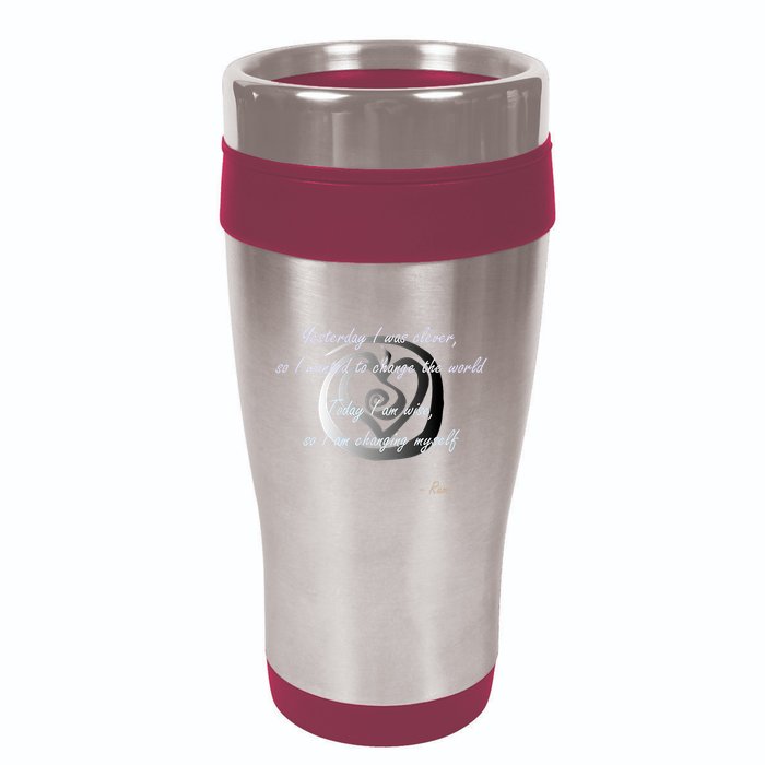 Rumi Poet Inspiring Quote Full Of Wisdom And Mysticism 16oz Travel Tumbler