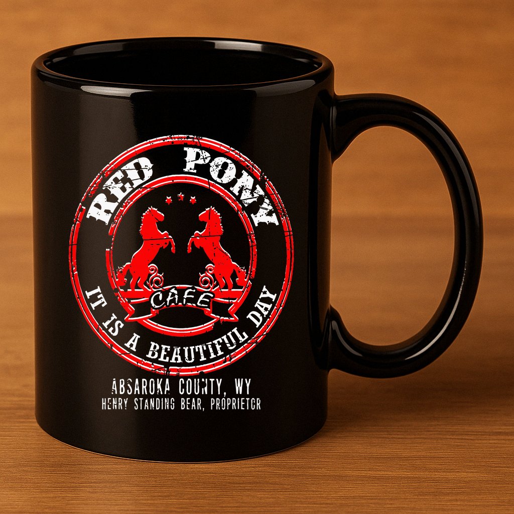 Red Pony It Is A Beautiful Day 11oz C Handle Ceramic Mug