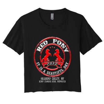 Red Pony It Is A Beautiful Day Crop Top