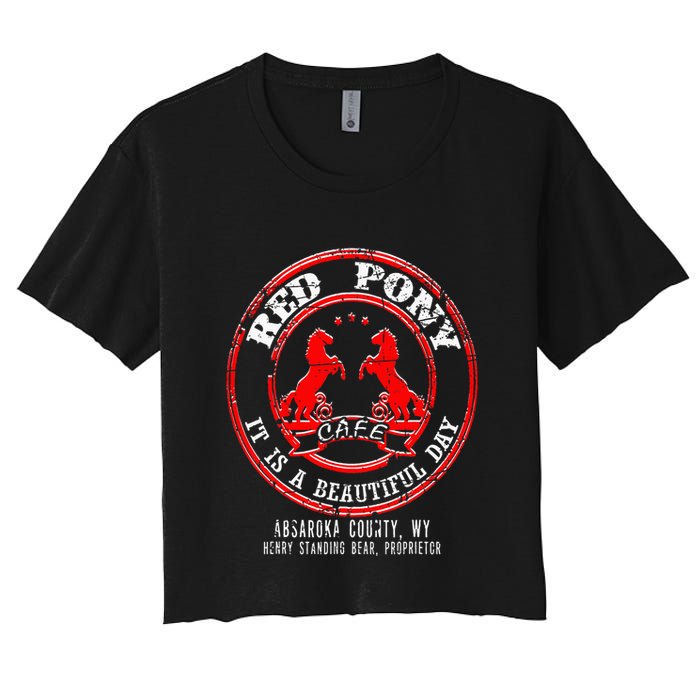 Red Pony It Is A Beautiful Day Crop Top