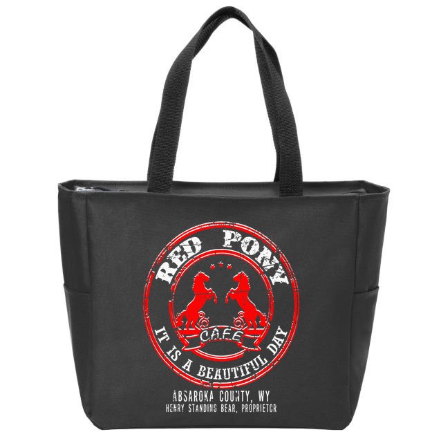 Red Pony It Is A Beautiful Day Zip Tote Bag