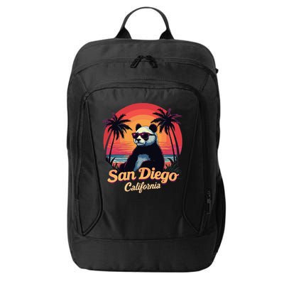 Retro Panda In Sunglasses San Diego California Zoo Vintage City Backpack