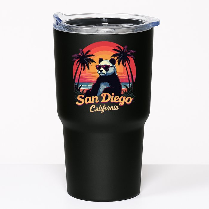 Retro Panda In Sunglasses San Diego California Zoo Vintage Tumbler