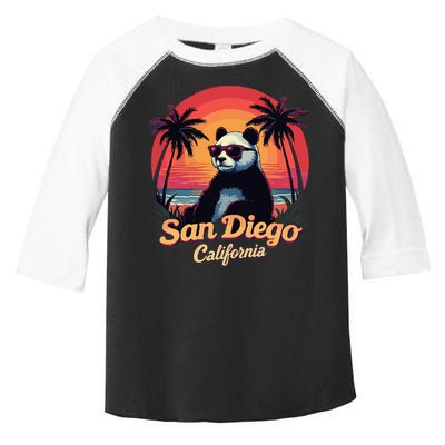 Retro Panda In Sunglasses San Diego California Zoo Vintage Toddler Fine Jersey T-Shirt